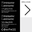 Picture of Compass 20"x20" O.H. Black Super Frame - Black & White Sign F